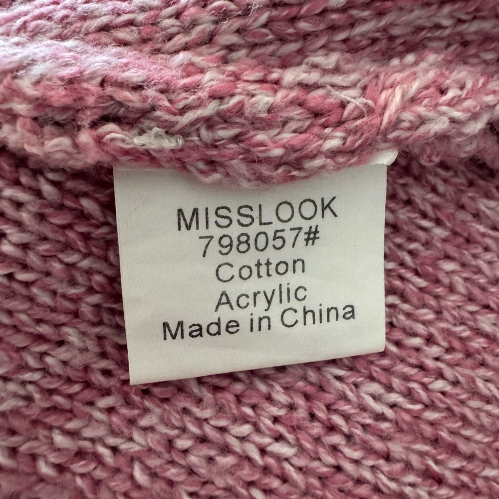 Misslook Cotton Blend Knit Spread Collar Cardigan - Picture 6 of 6